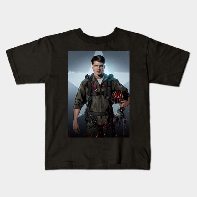 Top Gun Kids T-Shirt by nabakumov